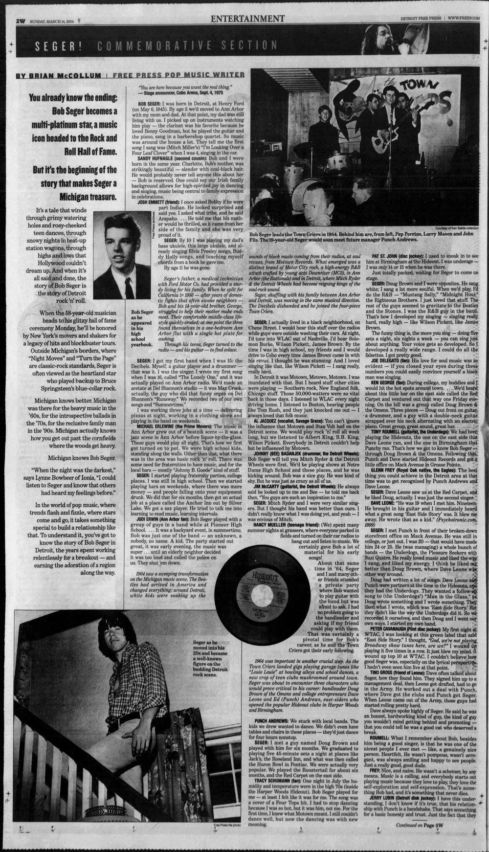 Firebird Lanes (Huron Bowl, JBs Lounge) - Mar 14 2004 Bob Seger Interview Mentioning Alley